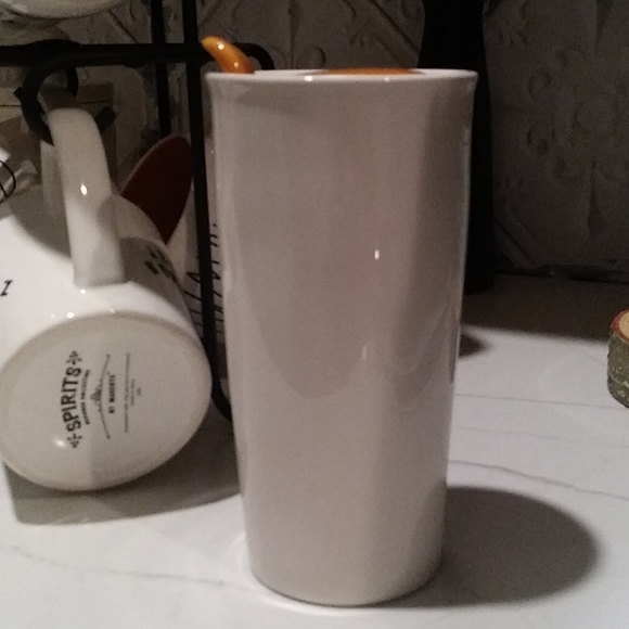 Rae Dunn PUMPKIN SPICE Coffee Travel Mug W/Lid - Picture 2 of 5